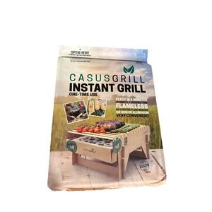 CASUS GRILL Biodegradable & Eco-Friendly Instant Grill BRAND NEW FACTORY SEALED